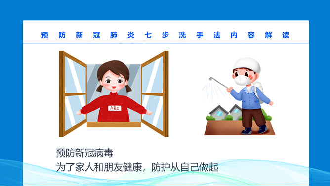 七步洗手法步骤详解PPT模板