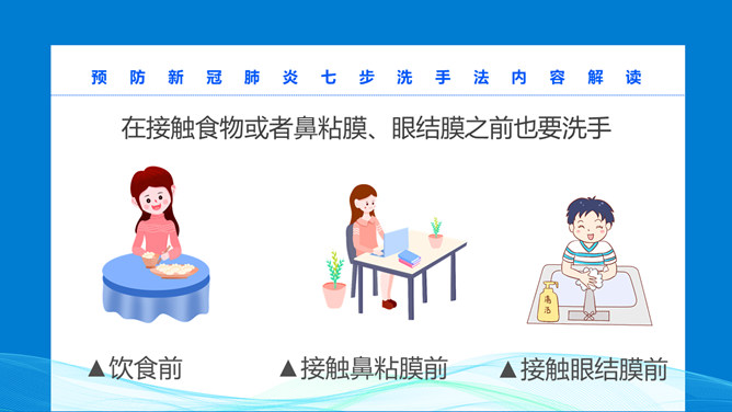 七步洗手法步骤详解PPT模板
