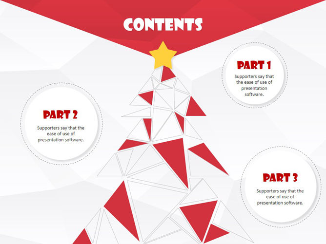 扁平喜庆风圣诞主题PPT模板