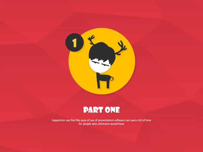 扁平喜庆风圣诞主题PPT模板