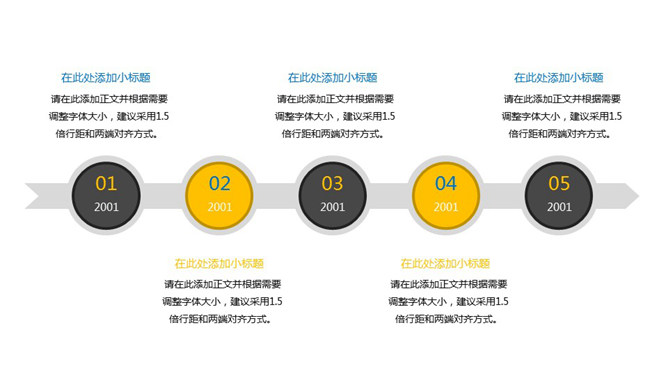 精美时间轴PPT模板