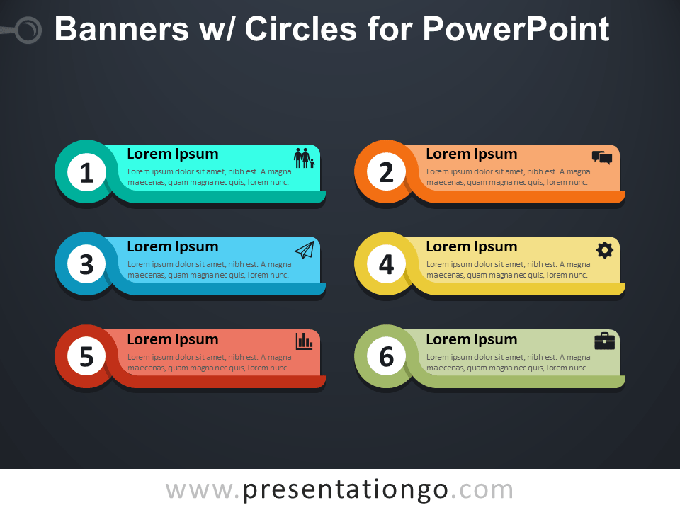 横幅PowerPoint的圈子