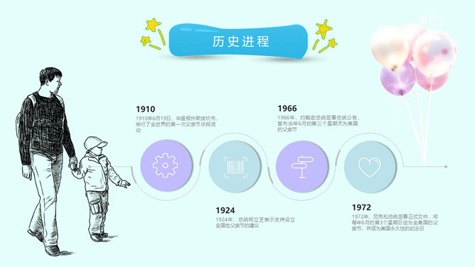 感恩父爱父亲节PPT模板