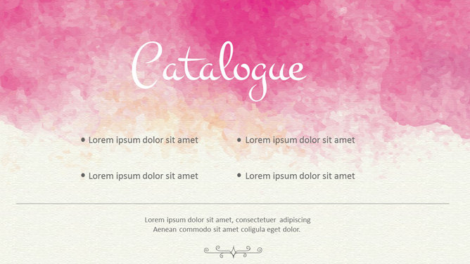 艺术水彩婚礼主题PPT模板