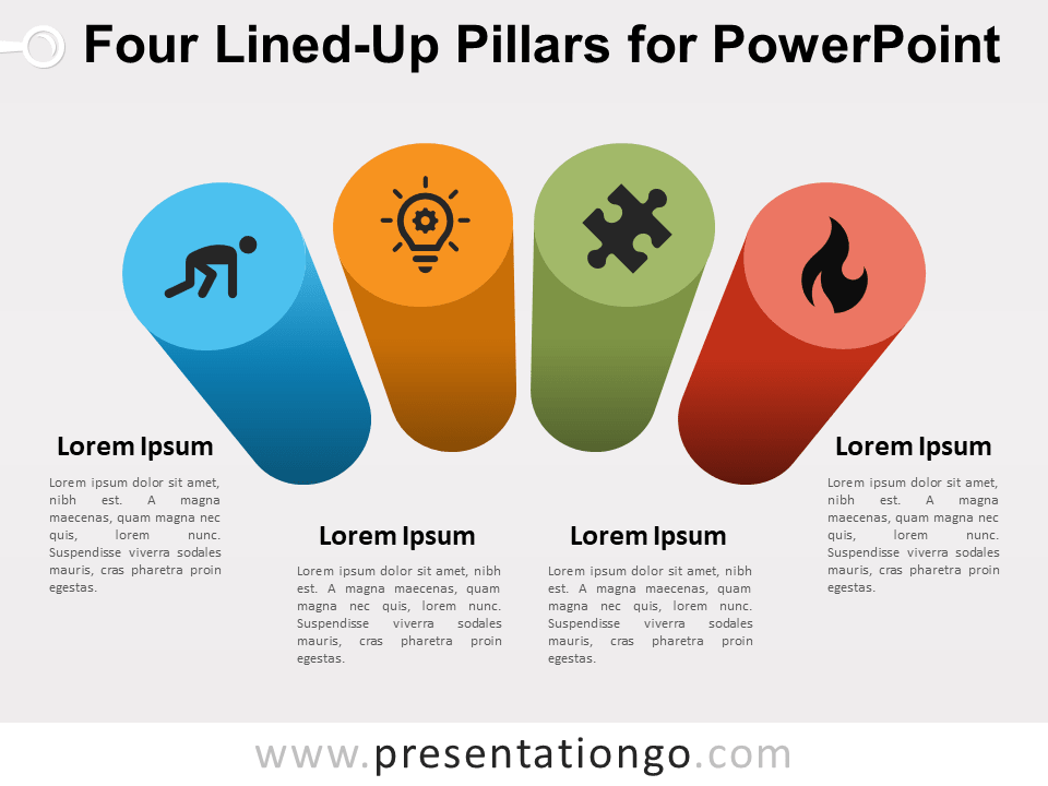四场PowerPoint的支柱