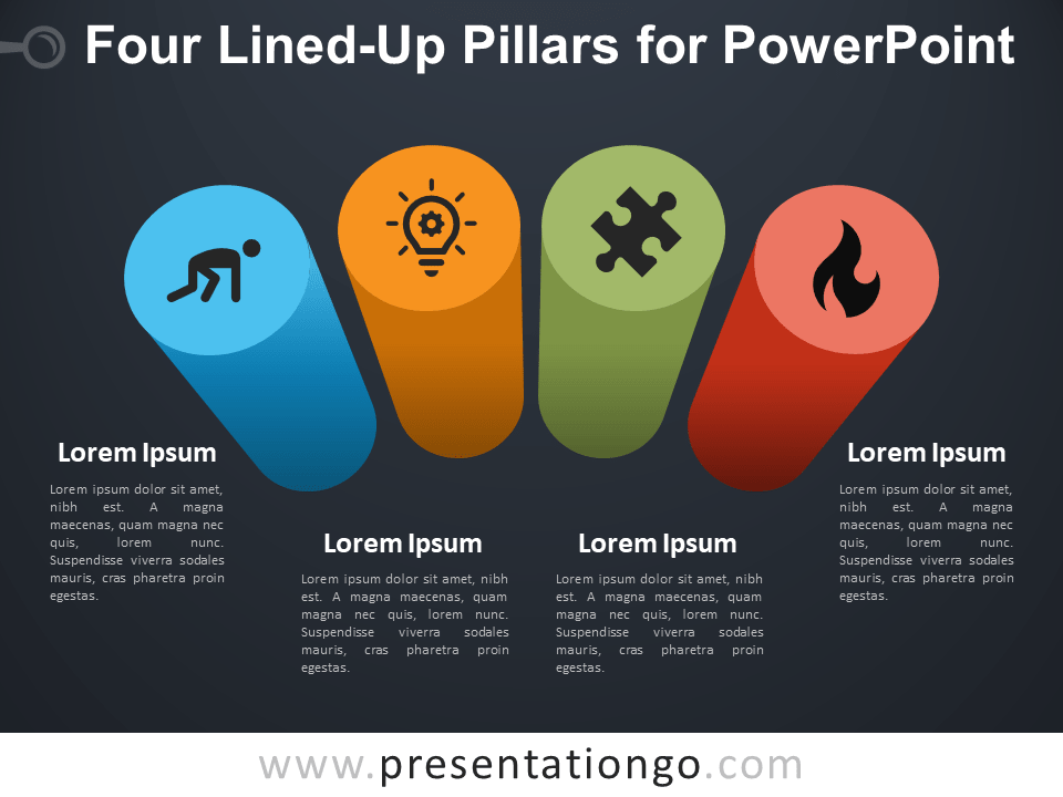 四场PowerPoint的支柱