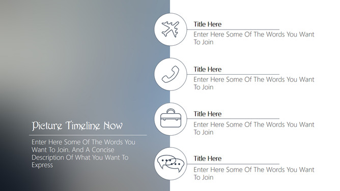 简约线条苹果iOS风格PPT模板