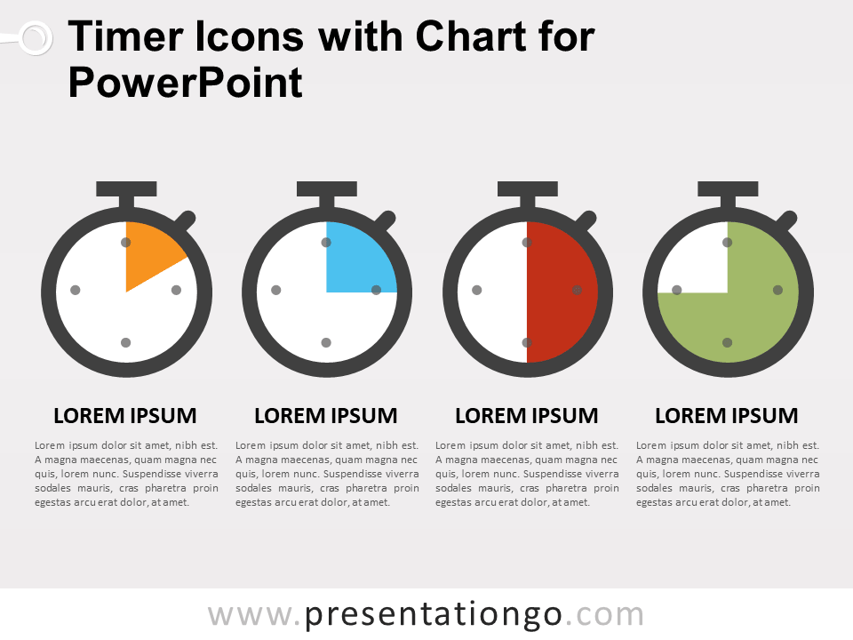 计时器图标PowerPoint的图表