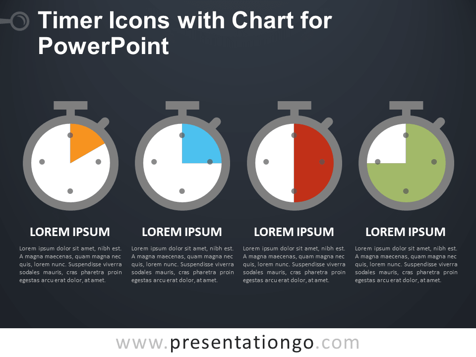 计时器图标PowerPoint的图表