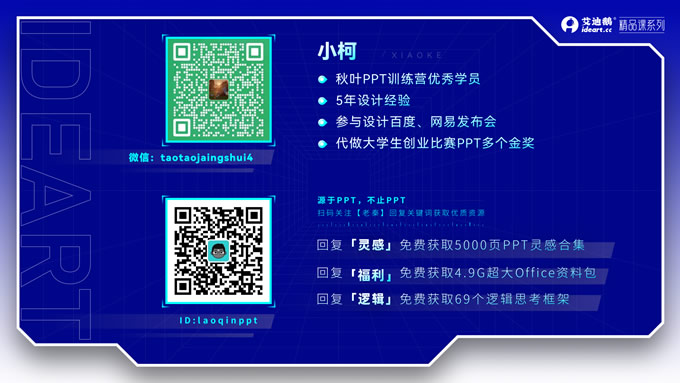青蓝色几何风工作总结