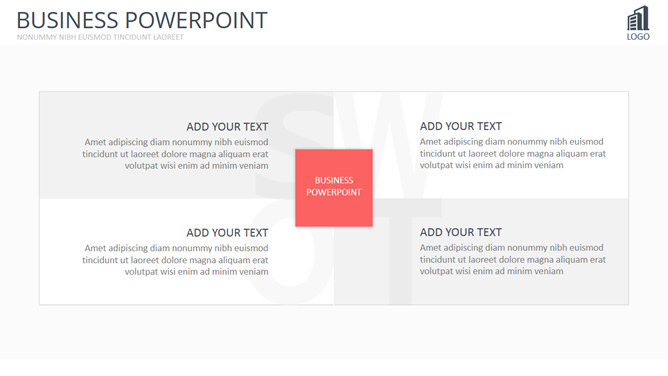 精美欧美风多图表PPT模板