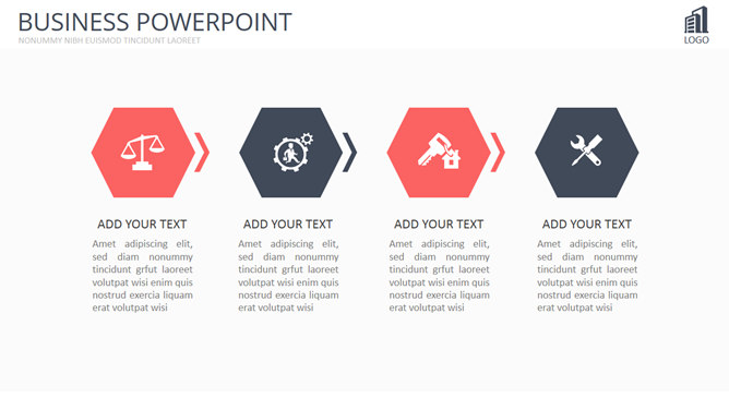 精美欧美风多图表PPT模板