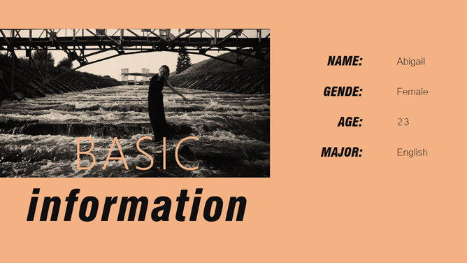 欧美文艺风个人简历PPT模板