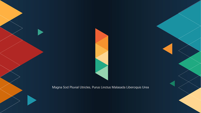 活力炫彩三角形拼接PPT模板