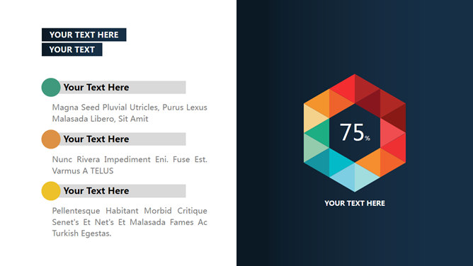 活力炫彩三角形拼接PPT模板