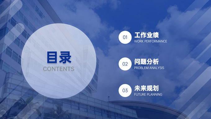 深蓝简约商务工作汇报