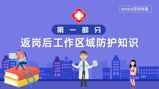 返岗复工新冠病毒防护PPT模板