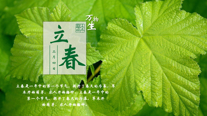 二十四节气介绍PPT模板