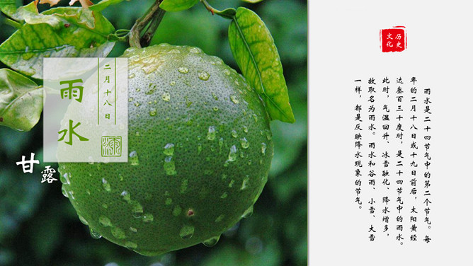 二十四节气介绍PPT模板