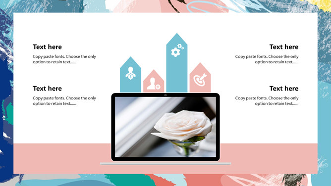 莫兰迪色系艺术涂鸦PPT模板