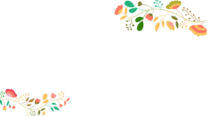 小花花朵花边PPT背景图片