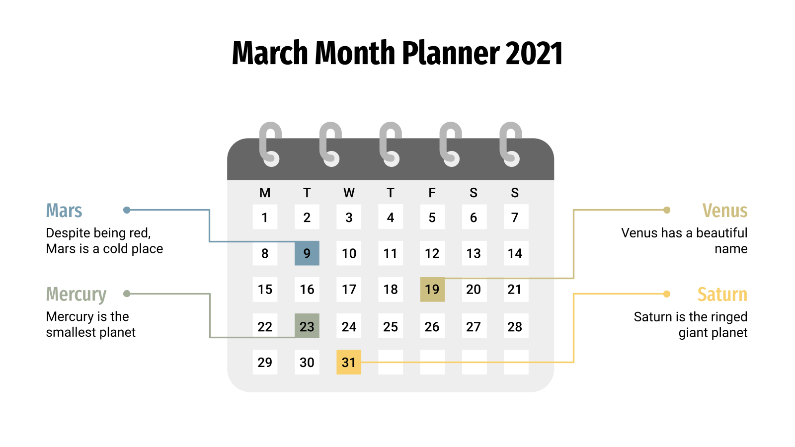 2021年3月Planner PPT主题