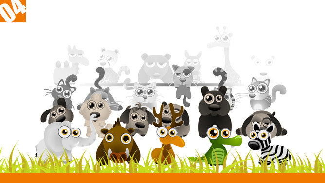 活力多彩动态动植物PPT模板