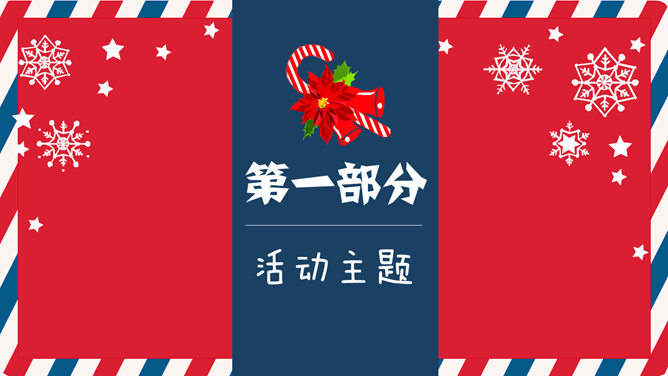 红色喜庆圣诞主题PPT模板