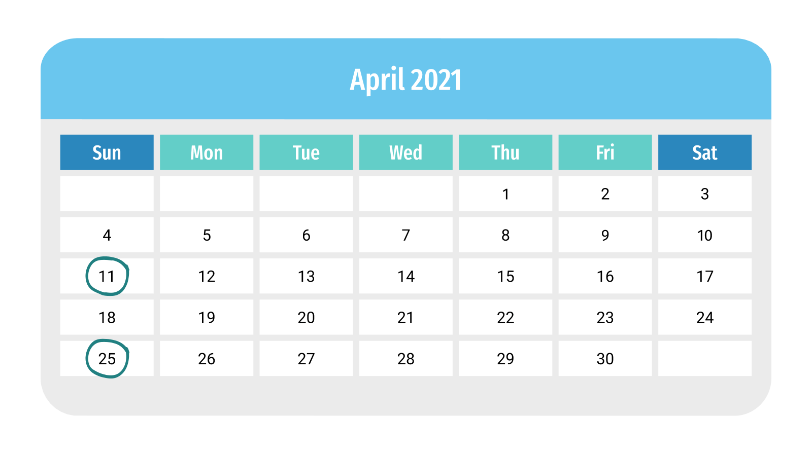 2021年4月PowerPoint的Planner信息图形