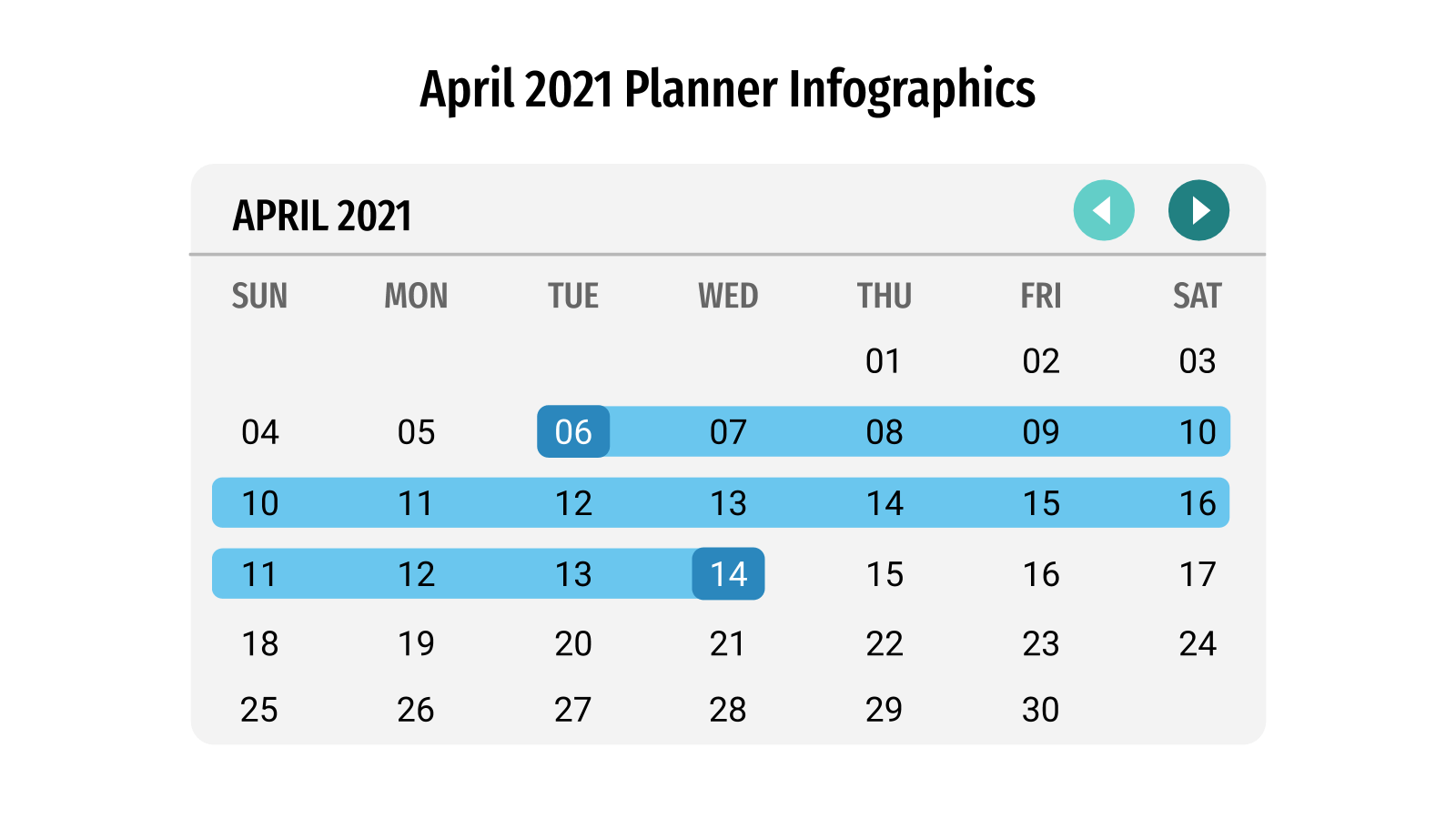 2021年4月PowerPoint的Planner信息图形
