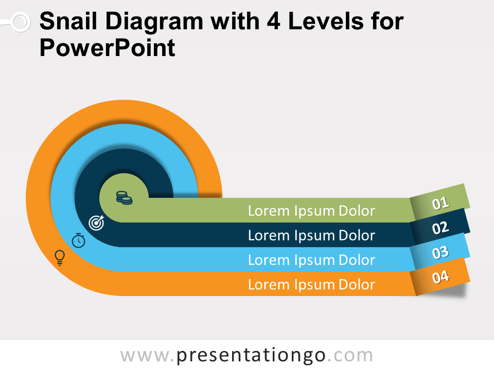 蜗牛图4水平PowerPoint