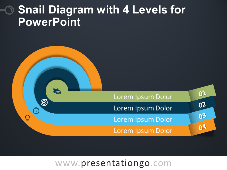 蜗牛图4水平PowerPoint