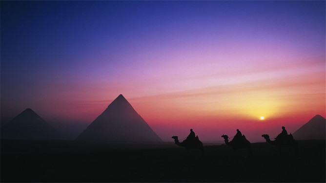 埃及金字塔主题PPT背景