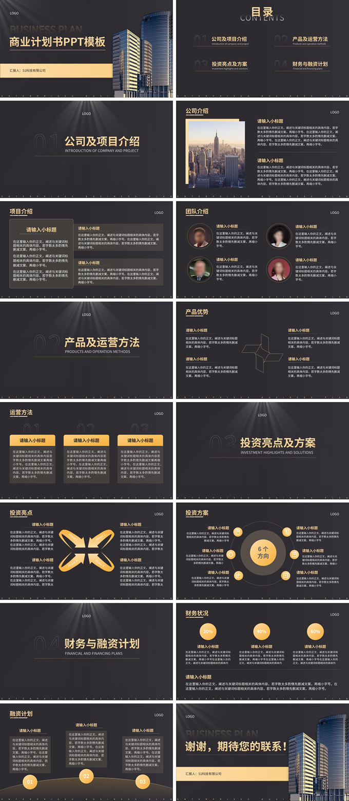 大气金灰商业计划书