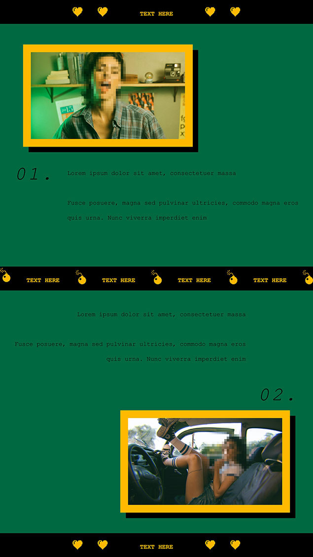 借鉴Invasi Studio设计的竖版PPT模板