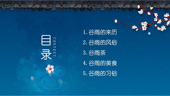 谷雨节气介绍PPT模板