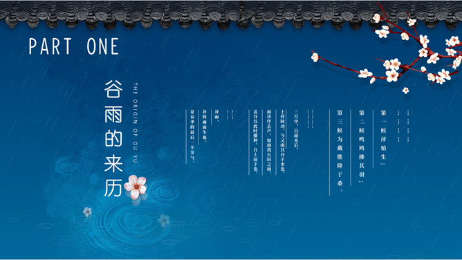 谷雨节气介绍PPT模板