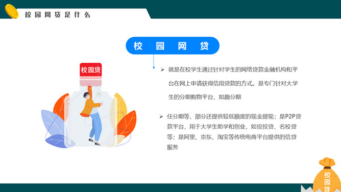 拒绝校园网贷PPT课件模板