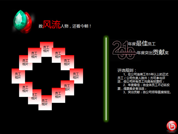 漂亮的年终总结大会PPT模板