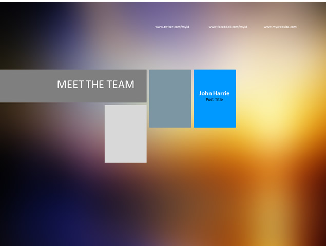 简洁win8瓷片 ios背景PPT模板