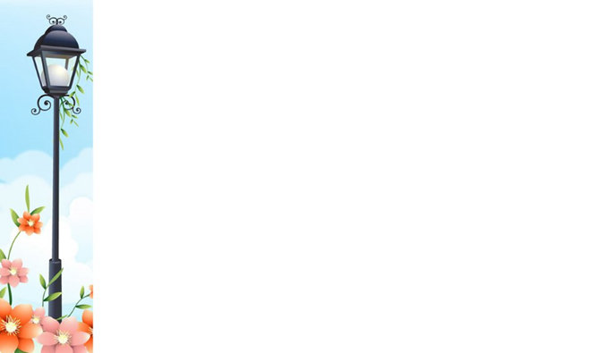 唯美蓝天白云花朵PPT背景