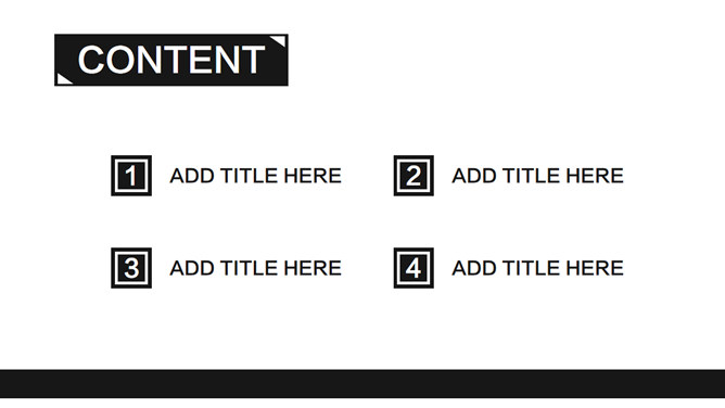 简约素雅黑白个性PPT模板