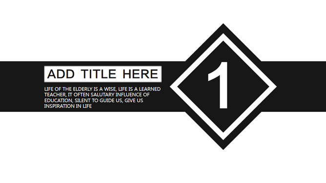 简约素雅黑白个性PPT模板