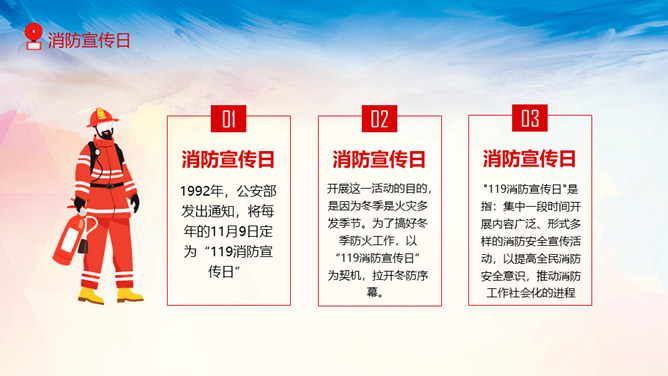 消防知识消防宣传日PPT模板