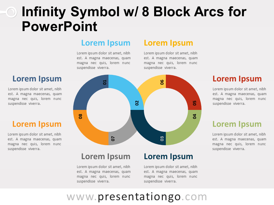∞符号PowerPoint的8块弧