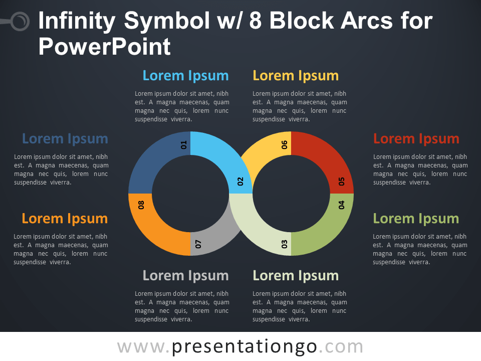∞符号PowerPoint的8块弧
