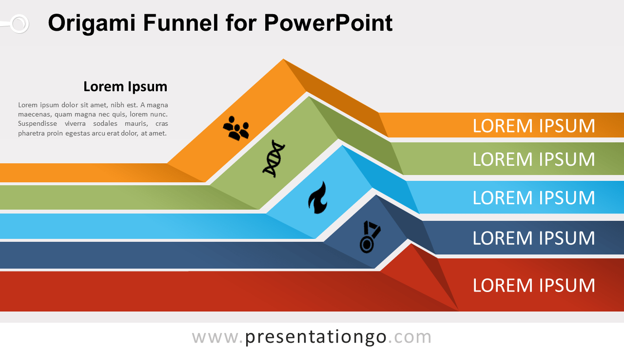 PowerPoint折纸漏斗