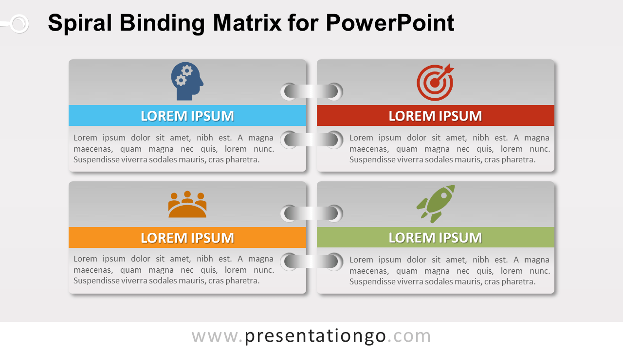 矩阵PowerPoint螺旋约束力