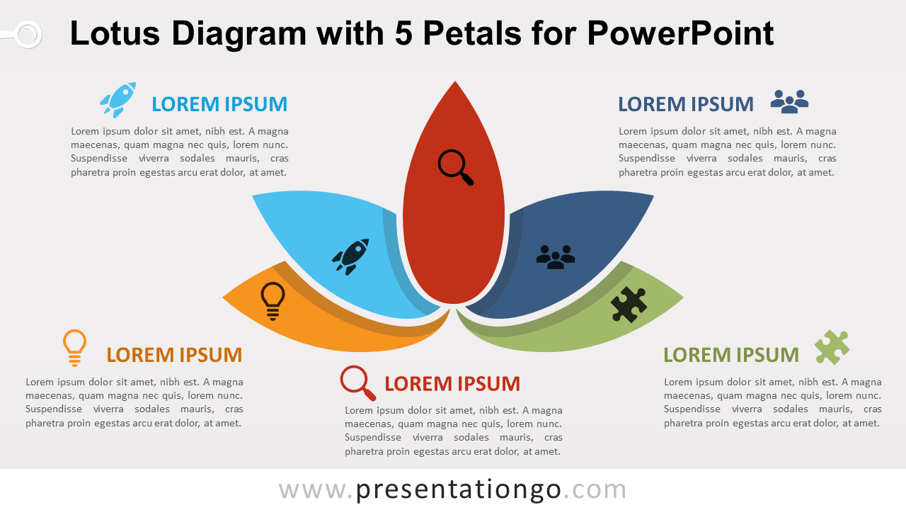 荷花图5 PowerPoint的花瓣