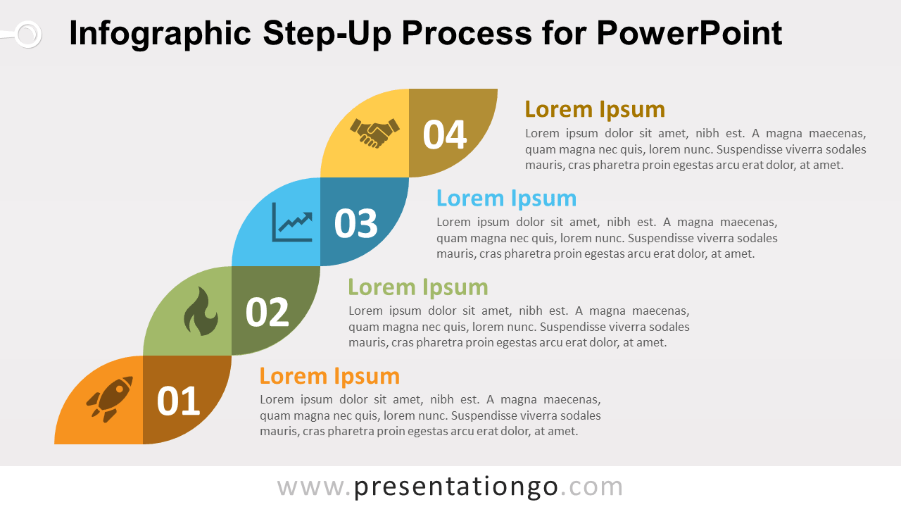 信息图表PowerPoint升压过程